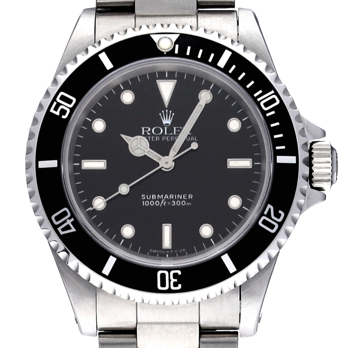 Submariner 14060 W (manufactured circa 1996) Black ROLEX Men's [Pre-Owned].