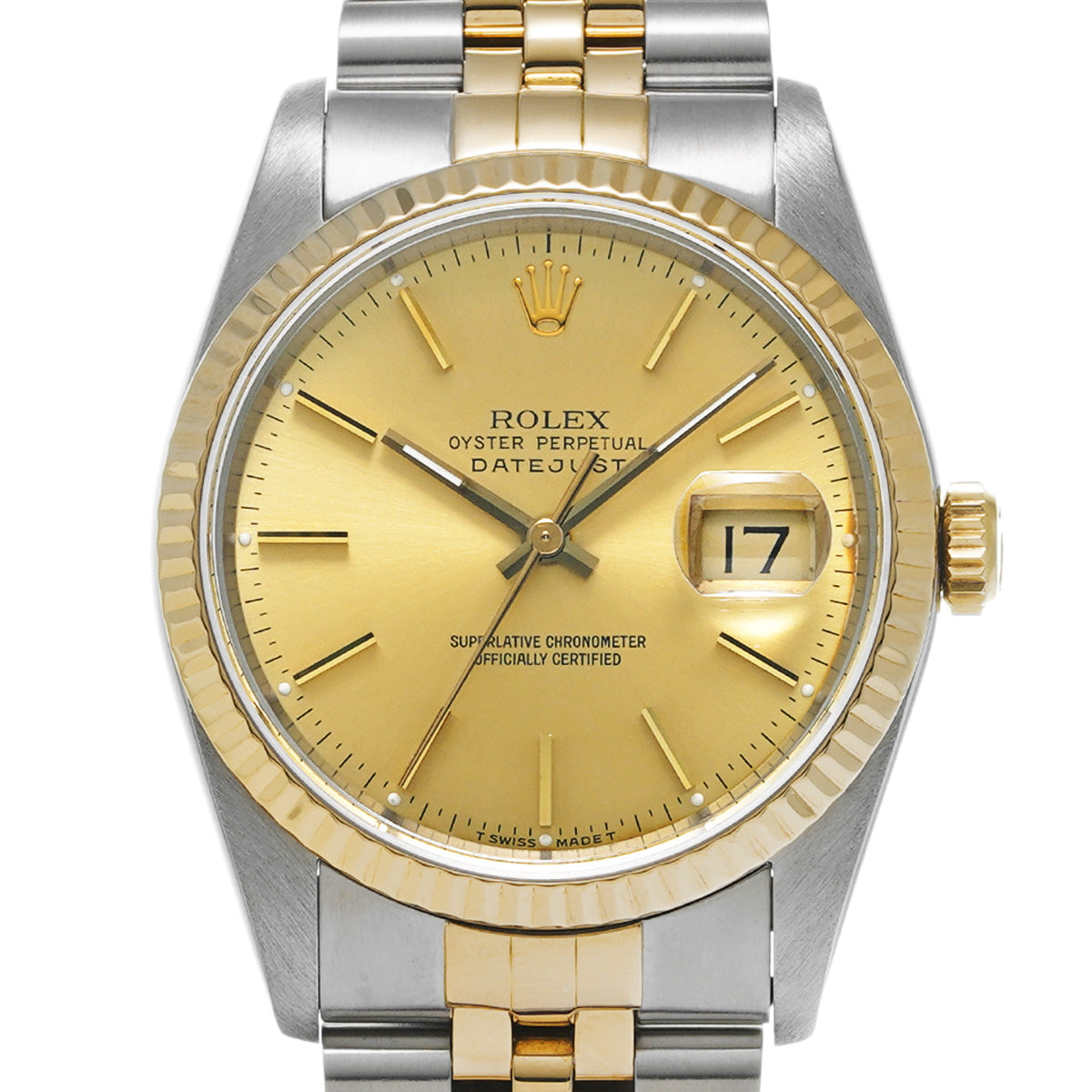 Datejust 16233 E (manufactured circa 1990) Champagne ROLEX Men's [Pre-Owned].