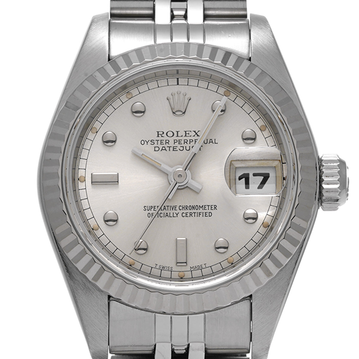 DATE JUST 69174 87th (manufactured circa 1985) Silver ROLEX Ladies [Pre-Owned].