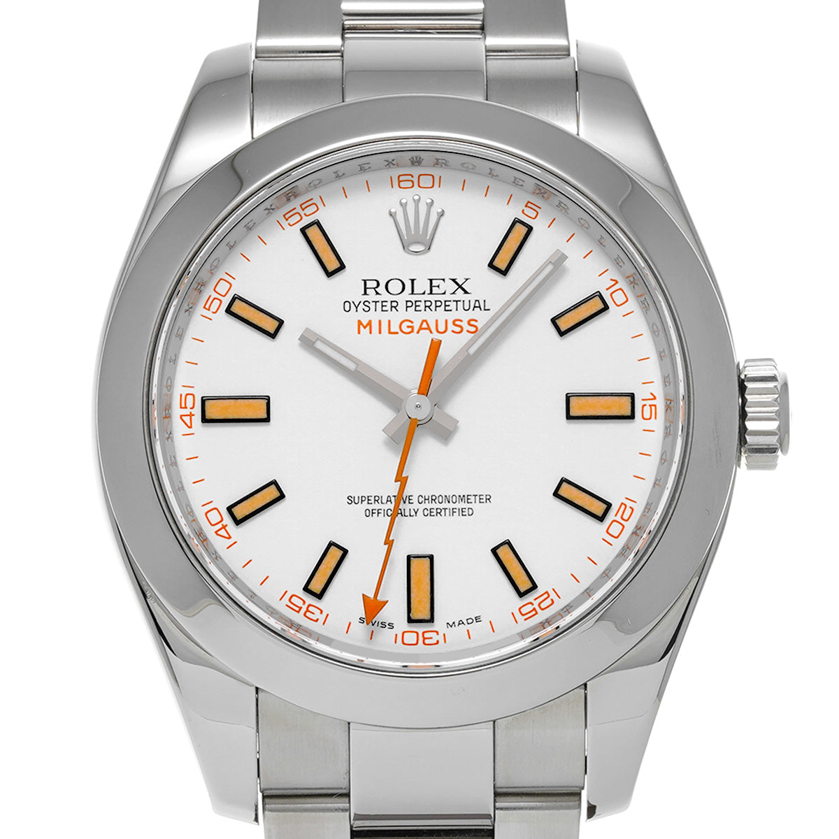 Milgauss 116400 M (made around 2008) White ROLEX Men's [Pre-Owned].