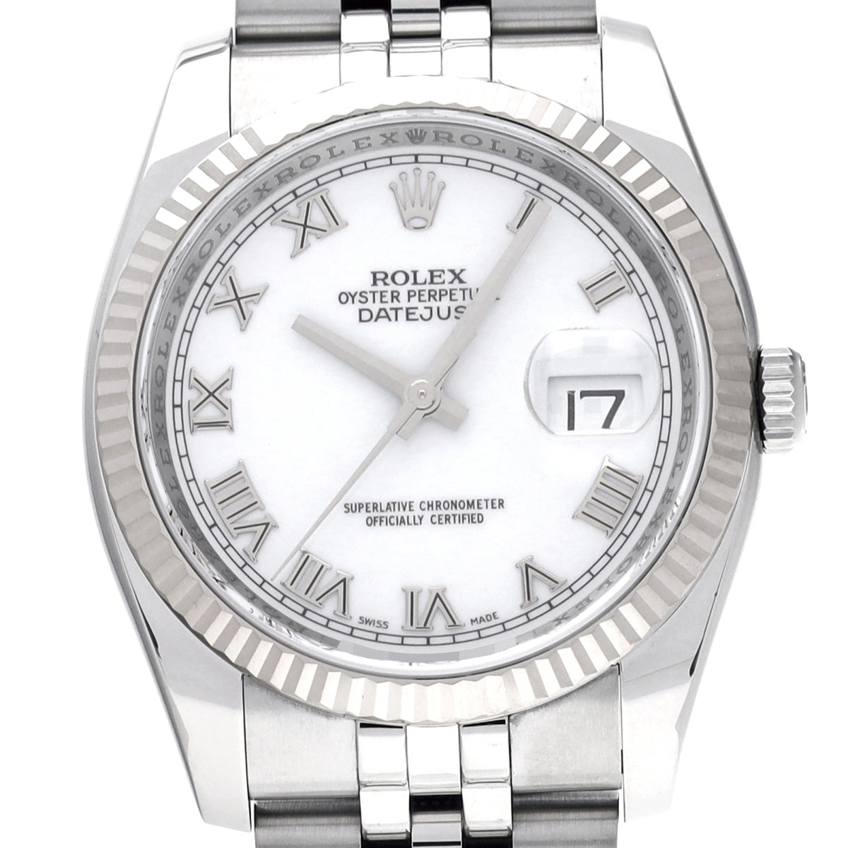 DATE JUST 116234 Z (manufactured circa 2007) White ROLEX Men's [Pre-Owned].