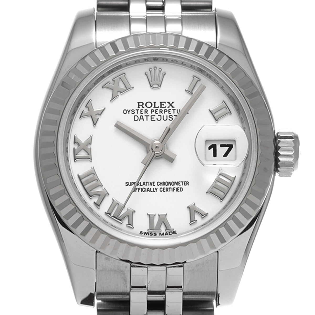 DATE JUST 179174 Random Serial White ROLEX Ladies [Pre-owned].