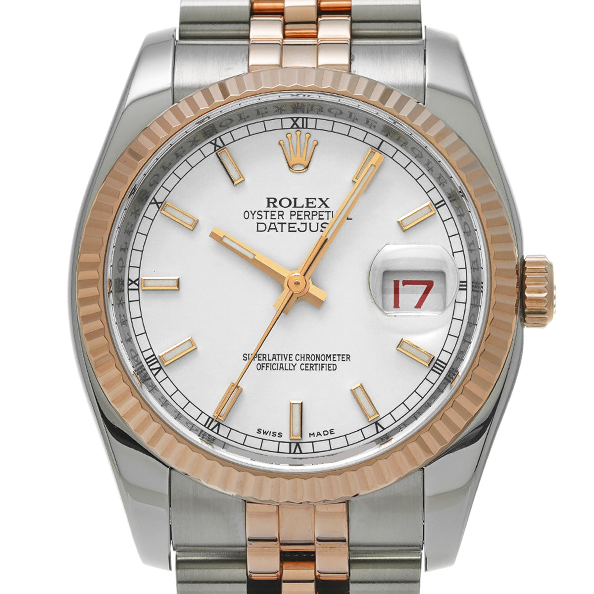 DATE JUST 116231 V (manufactured around 2009) White ROLEX Men's [Pre-Owned].