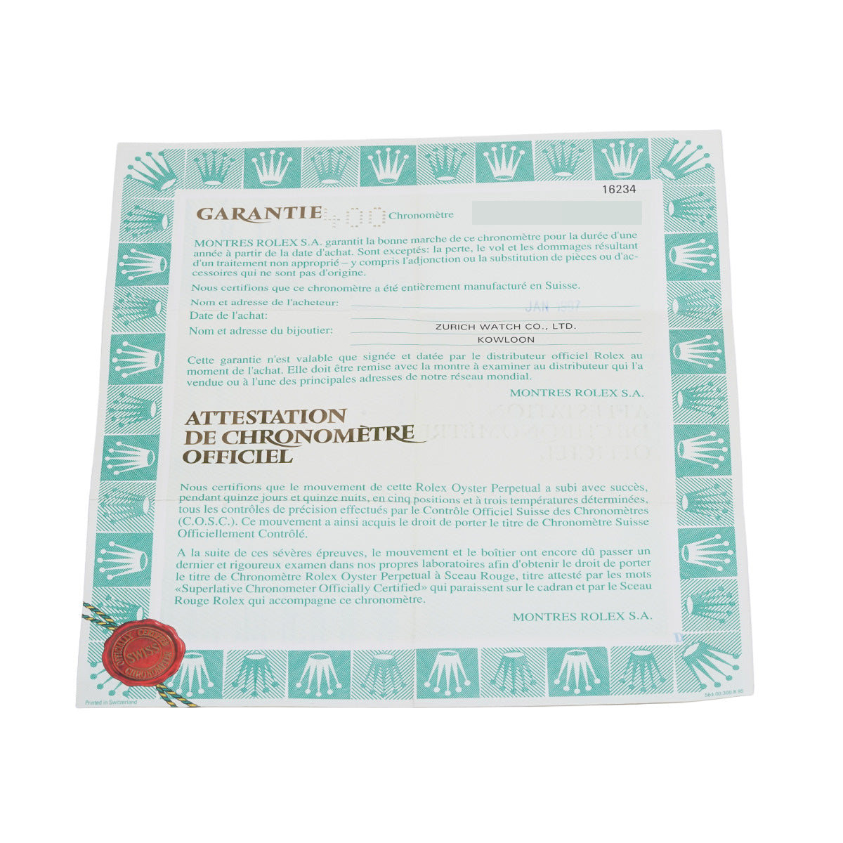 16234 Datejust W (made around 1996) Silver ROLEX Men's [Pre-owned].