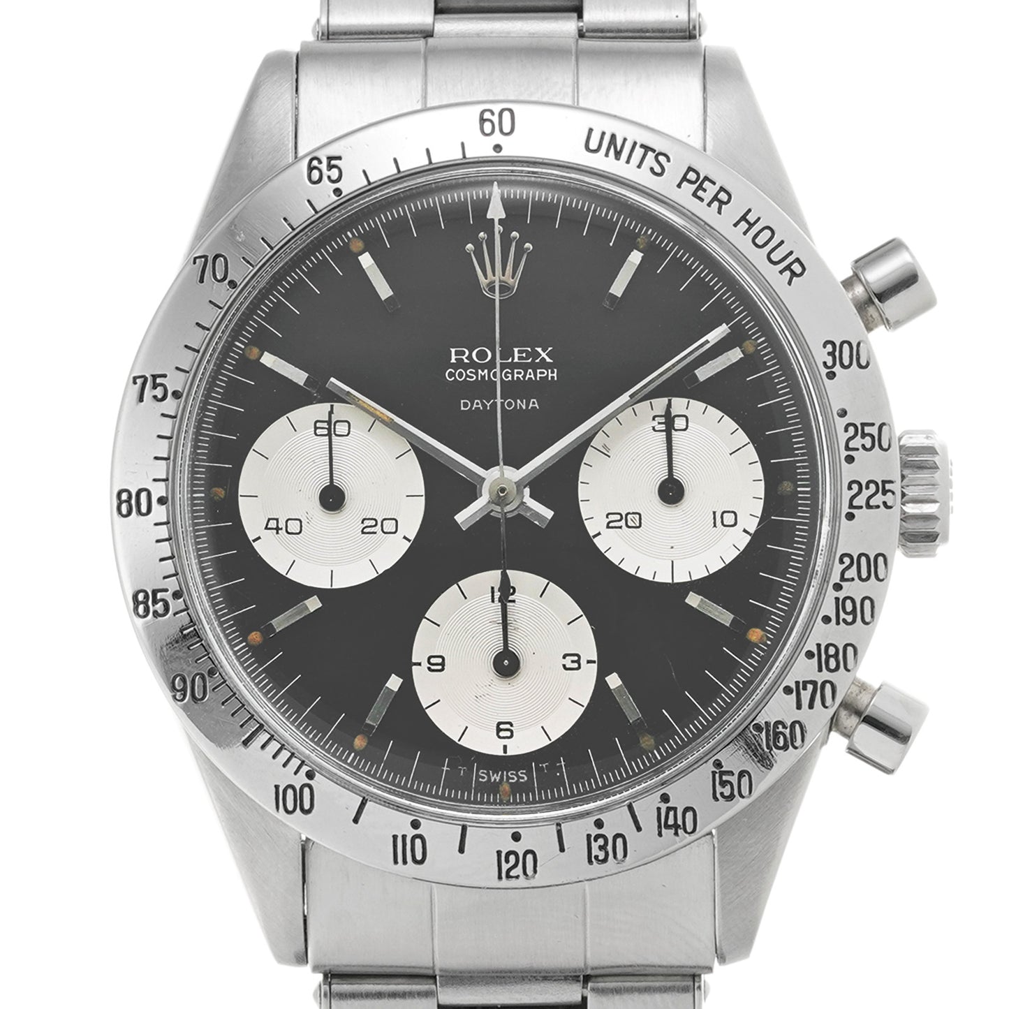 Cosmograph Daytona W Swiss 6239 10s (manufactured circa 1964) Black/Silver ROLEX Men's [Pre-Owned].