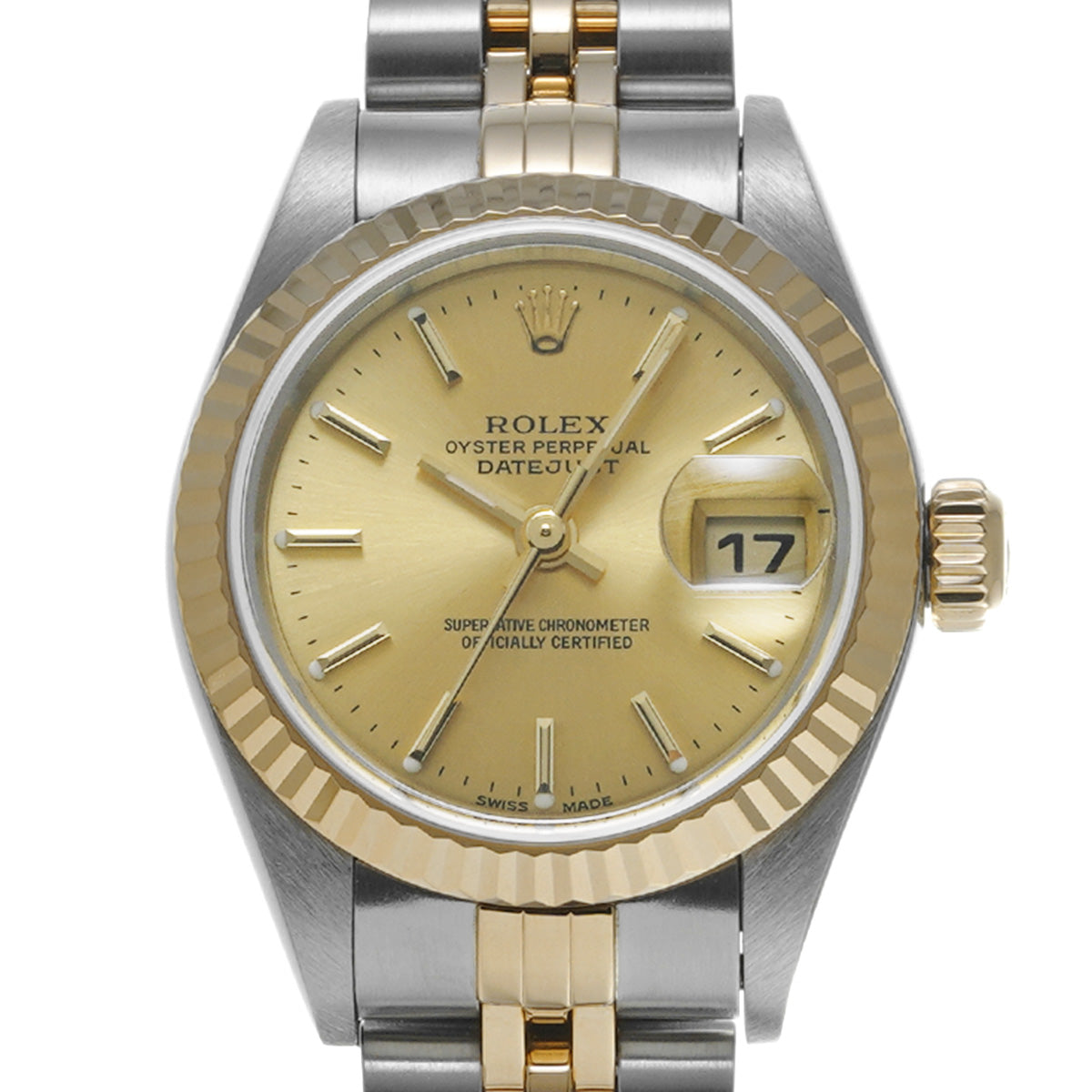 DATE JUST 79173 P (manufactured circa 2000) Champagne ROLEX Ladies [Pre-Owned].