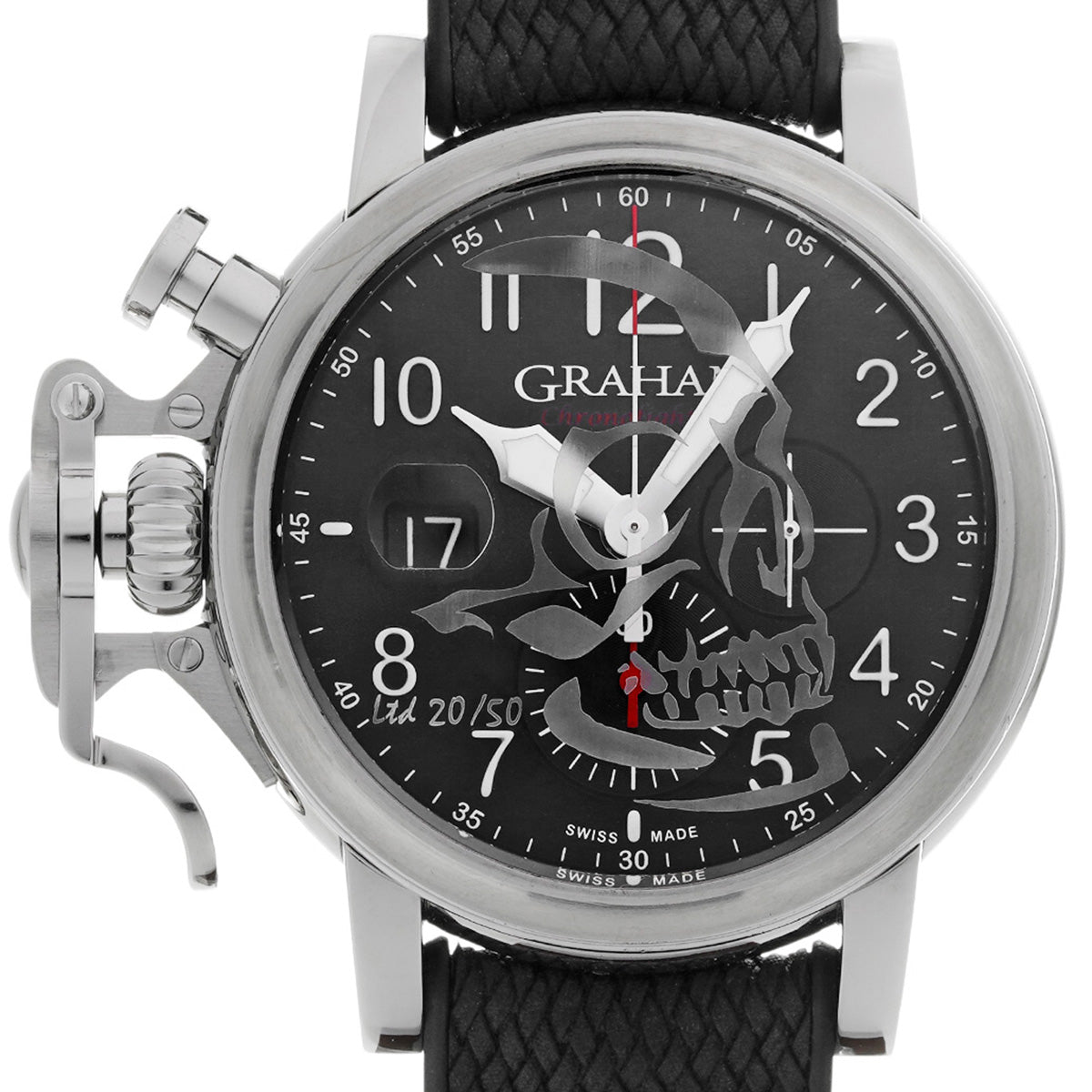 Chronofighter Grand Vintage Skull Limited 2CVDS.B29D.K134F Black GRAHAM Men's [pre-owned].