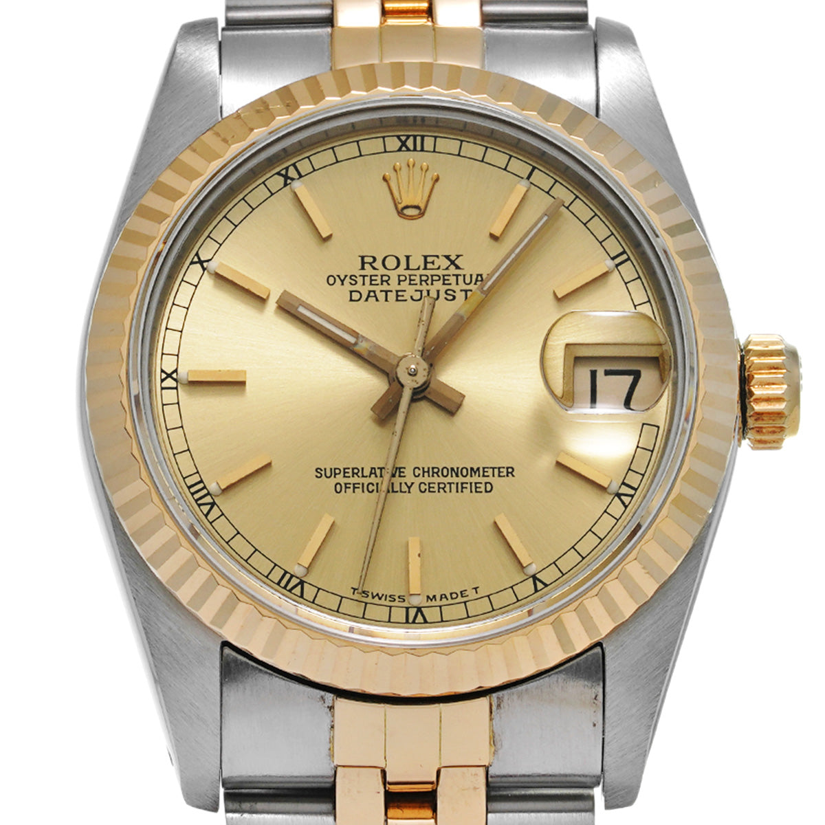 Datejust 68273 E (manufactured circa 1990) Champagne ROLEX Unisex [Pre-Owned].