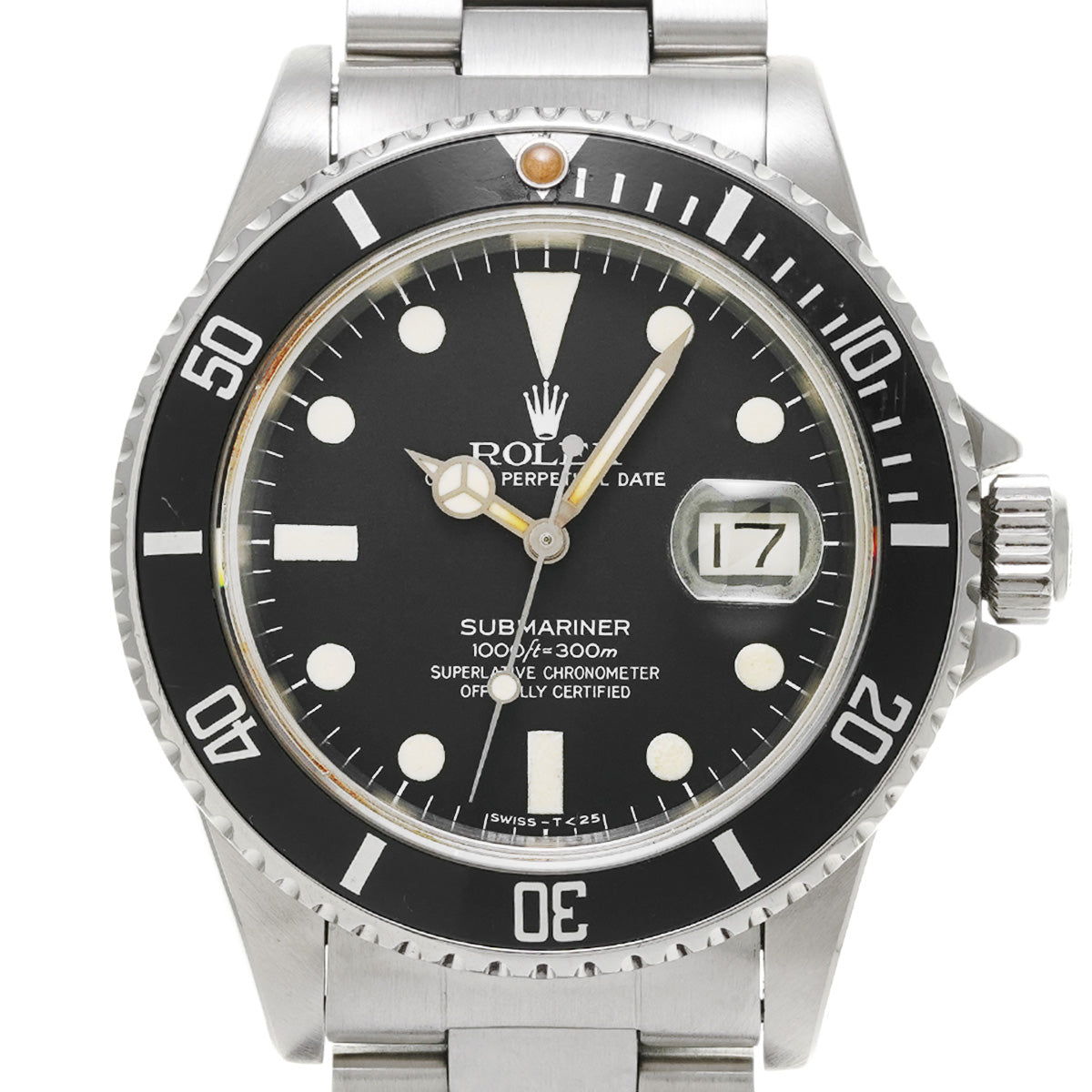 Submariner Date 16800 71s (manufactured circa 1981) Black ROLEX Men's [Pre-Owned].