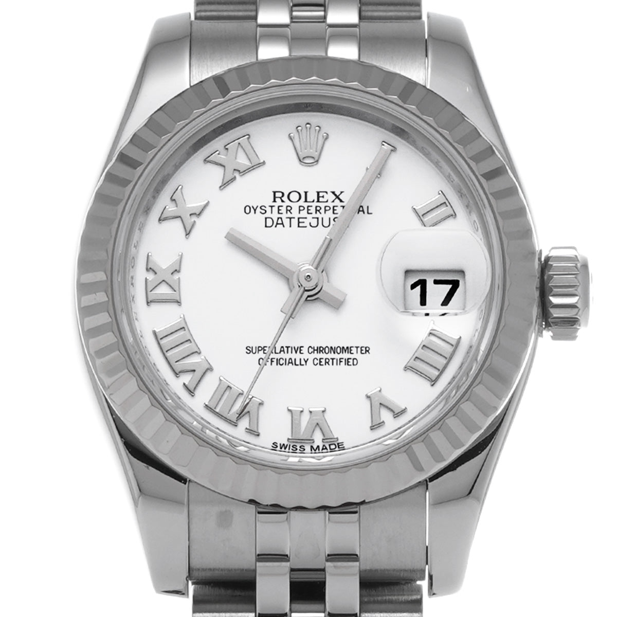 DATE JUST 179174 Random Serial White ROLEX Ladies [Pre-owned].