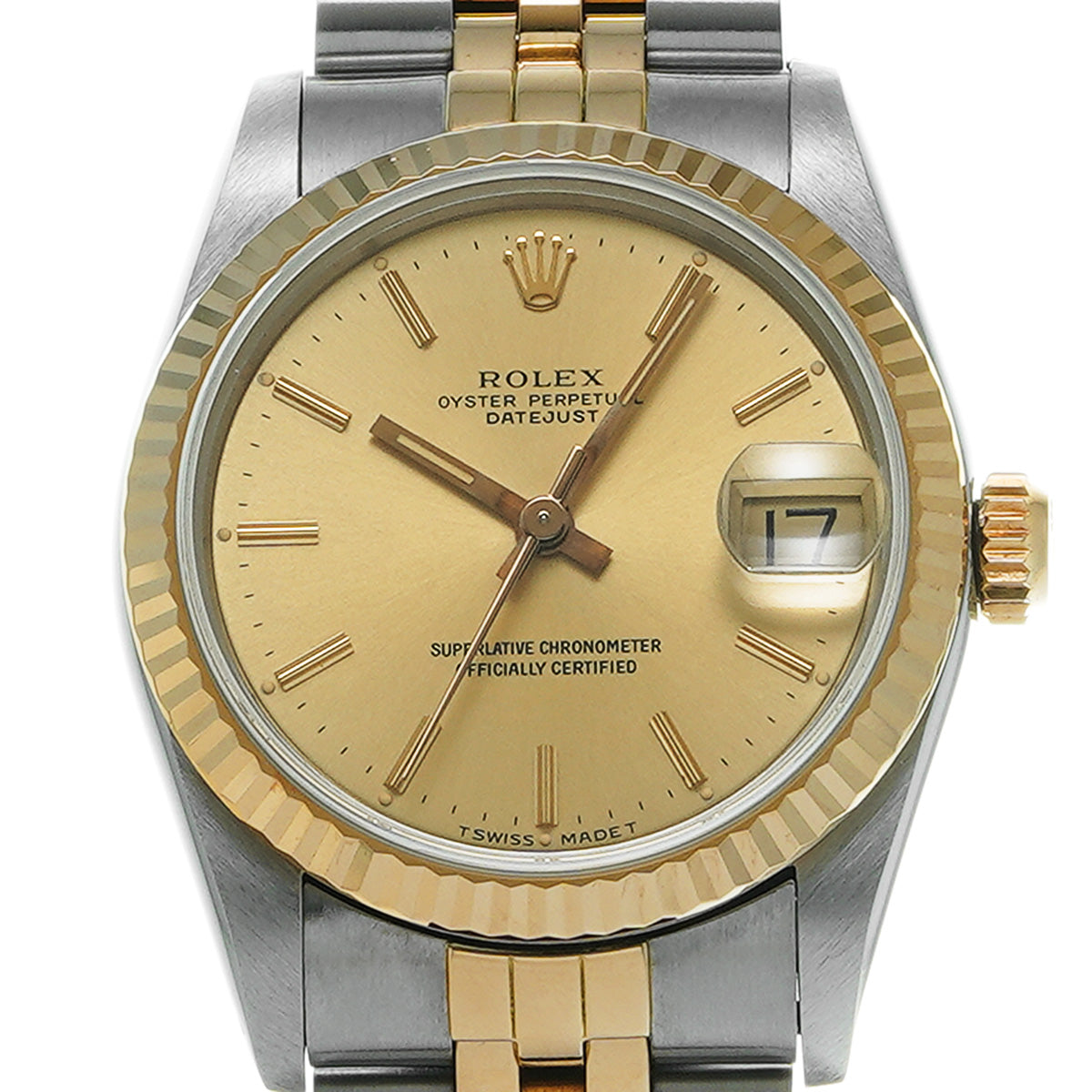 DATE JUST 68273 96th (manufactured circa 1986) Champagne ROLEX Unisex [Pre-Owned].