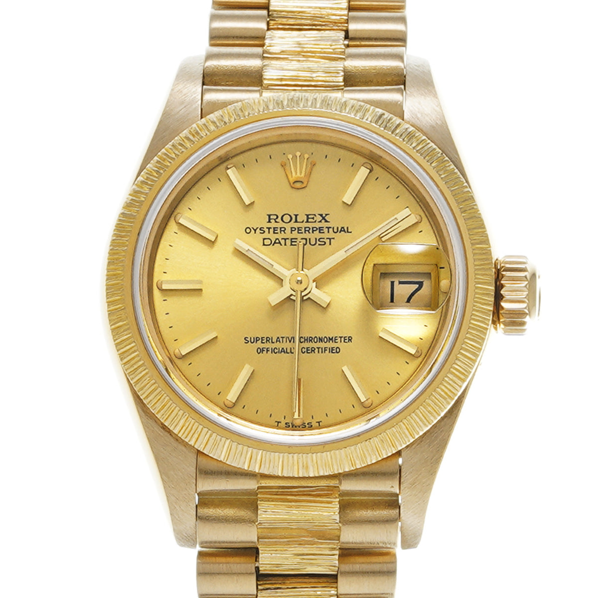 DATE JUST BARK 69278 84th (manufactured circa 1984) Champagne ROLEX Ladies [Pre-Owned].