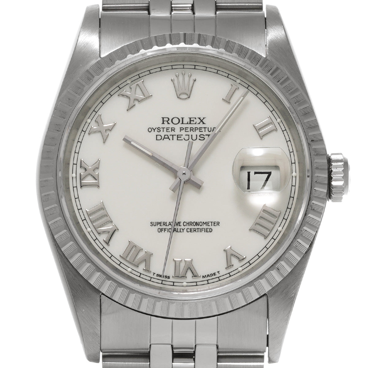 DATE JUST 16220 X (manufactured circa 1991) Ivory ROLEX Men's [Pre-Owned].