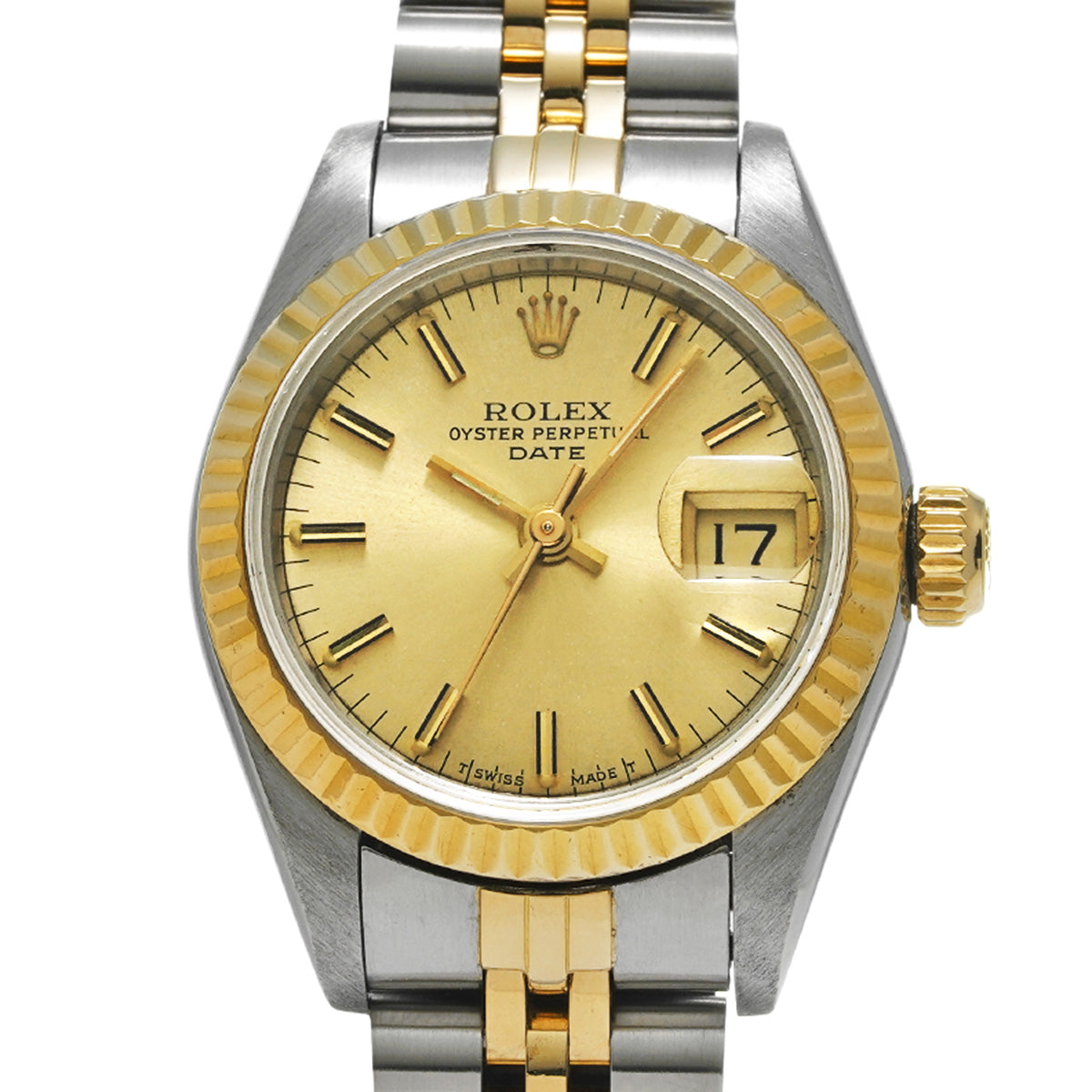 DATE JUST 69173 88th (manufactured circa 1985) Champagne ROLEX Ladies [Pre-Owned].