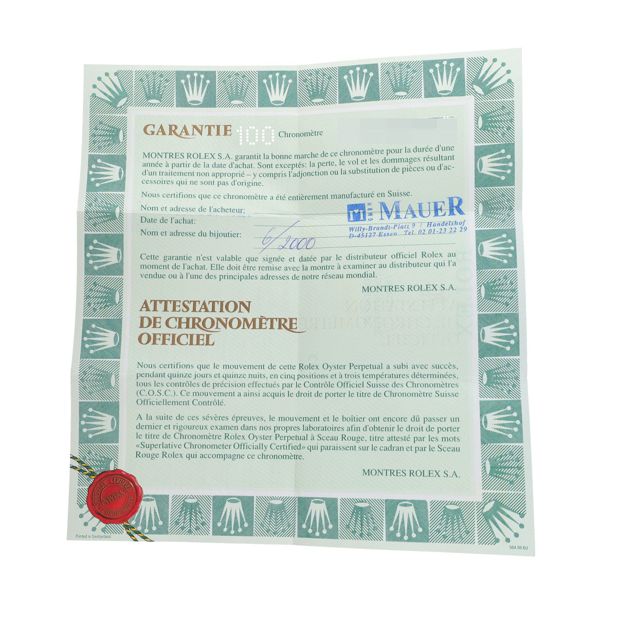 168623 Yacht-Master 34 A (manufactured circa 1999) Gray ROLEX Unisex [Pre-Owned].