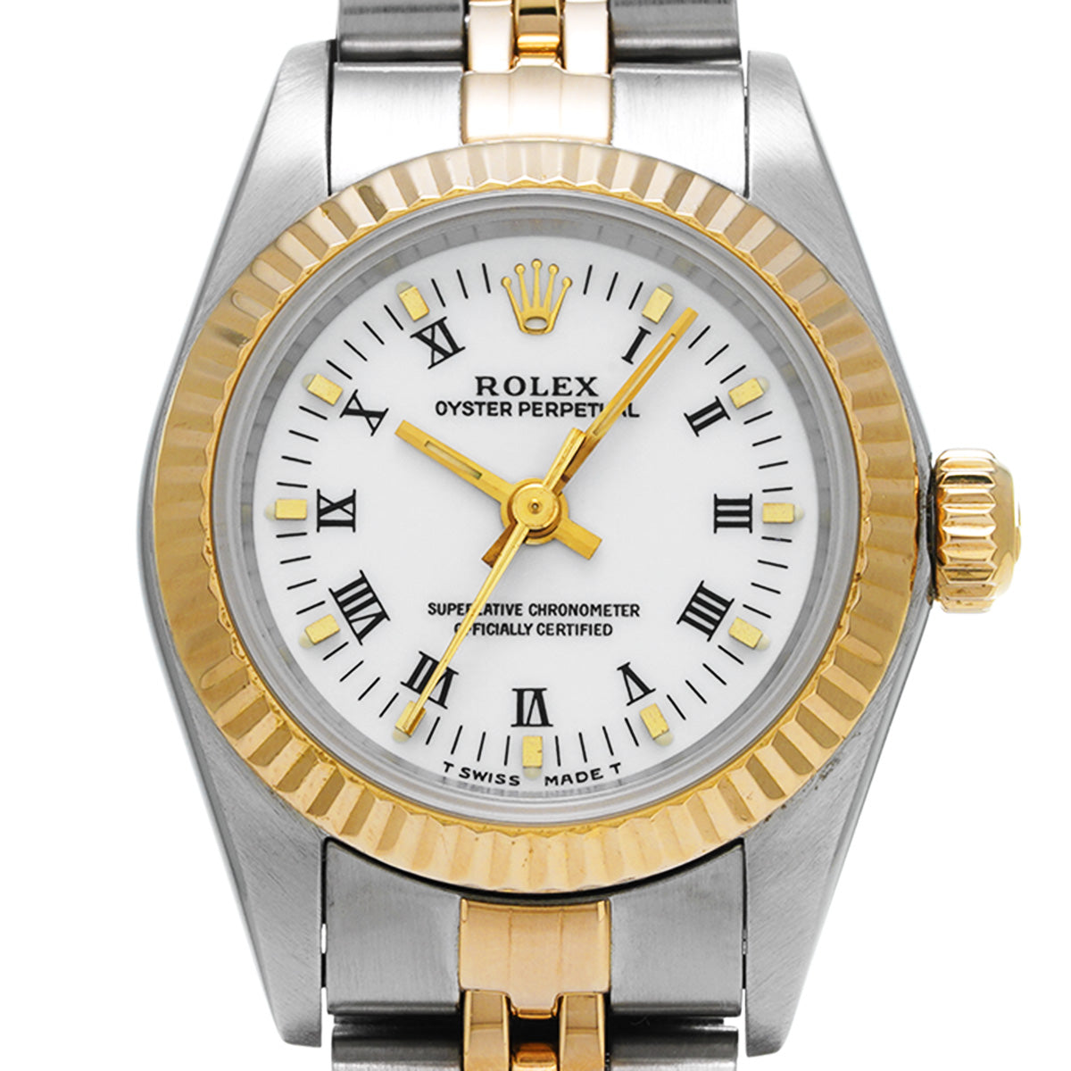 Oyster Perpetual 67193 T (manufactured circa 1996) White ROLEX Ladies [Pre-Owned].