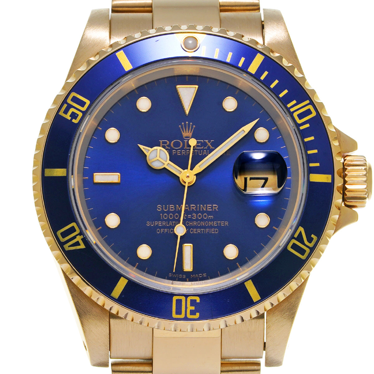 Submariner Date 16618LB P (manufactured circa 2000) Blue ROLEX Men's [Pre-Owned].