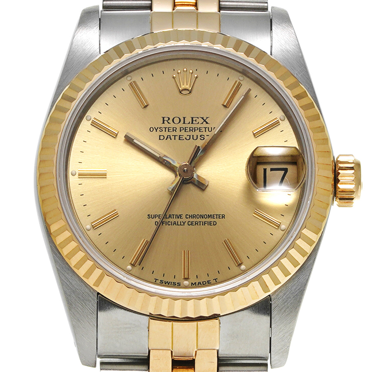 Datejust 68273 E (manufactured circa 1990) Champagne ROLEX Unisex [Pre-owned].