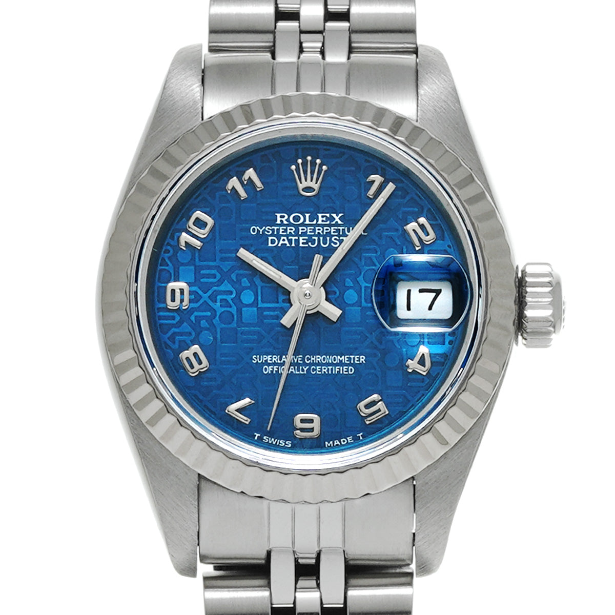 Datejust 69174 X (manufactured circa 1991) Blue Computer ROLEX Ladies [Pre-Owned].