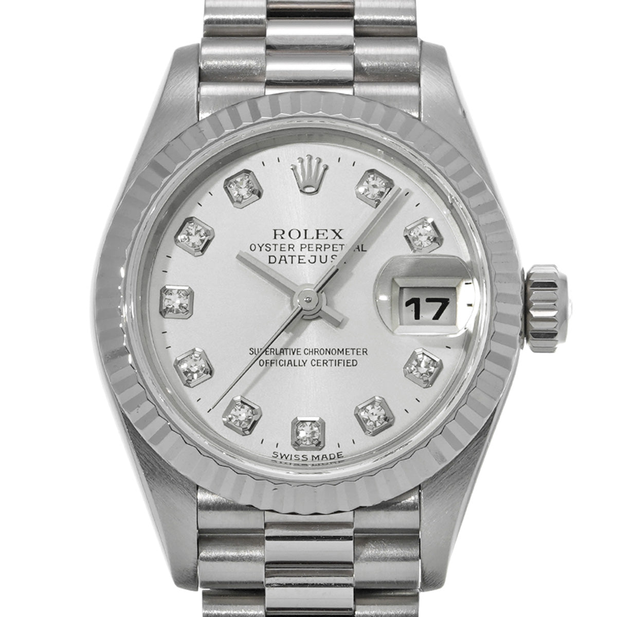 Lady Datejust 26 79179G A (manufactured circa 1999) Silver Computer/Diamond ROLEX Ladies [Pre-Owned].