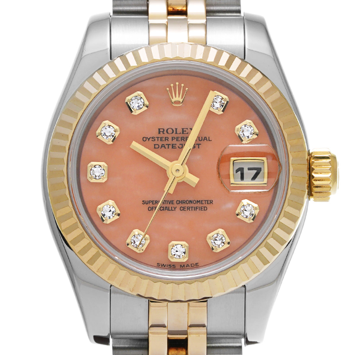 DATE JUST 179173OPG D (made around 2005) Pink Opal/Diamond ROLEX Ladies [Pre-Owned].