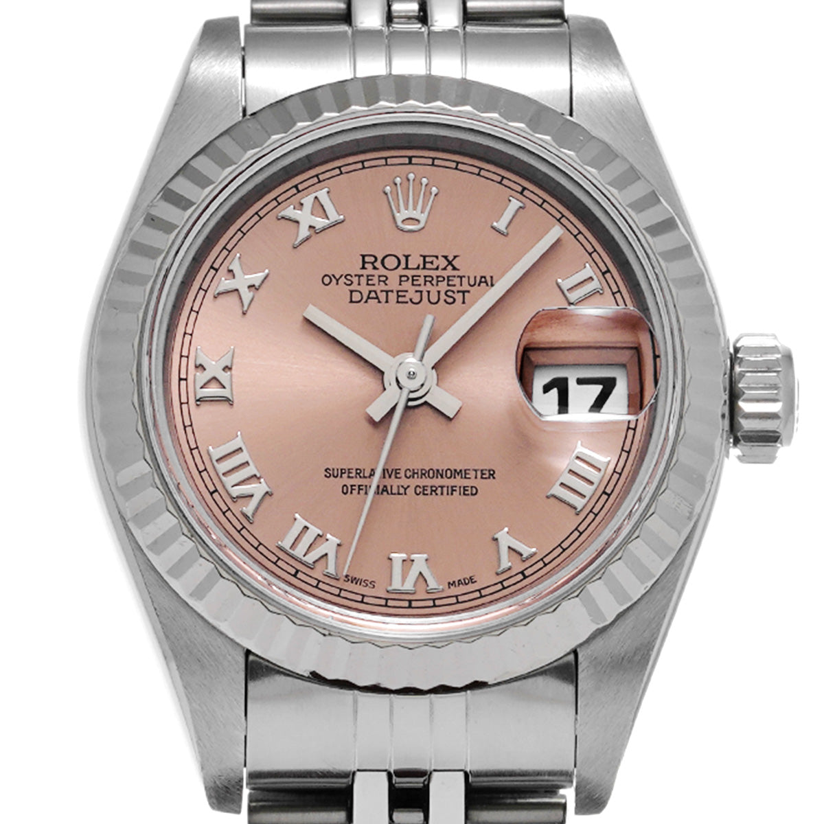 DATE JUST 69174 T (manufactured circa 1996) Pink ROLEX Ladies [Pre-Owned].