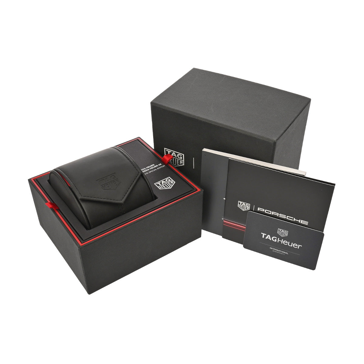 CBN2A1F.BA0643 Carrera Calibre Heuer 02 Chronograph Porsche Gray/Black TAG HEUER Mens [Pre-Owned]