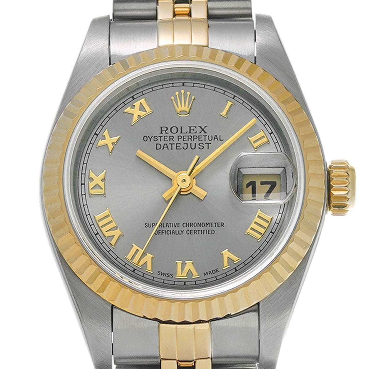 DATE JUST 79173 K (manufactured circa 2002) Gray ROLEX Ladies [Pre-Owned].