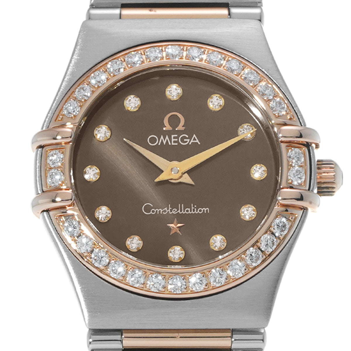 Constellation Small 1358.60 Brown/Diamond OMEGA Ladies [Pre-Owned].