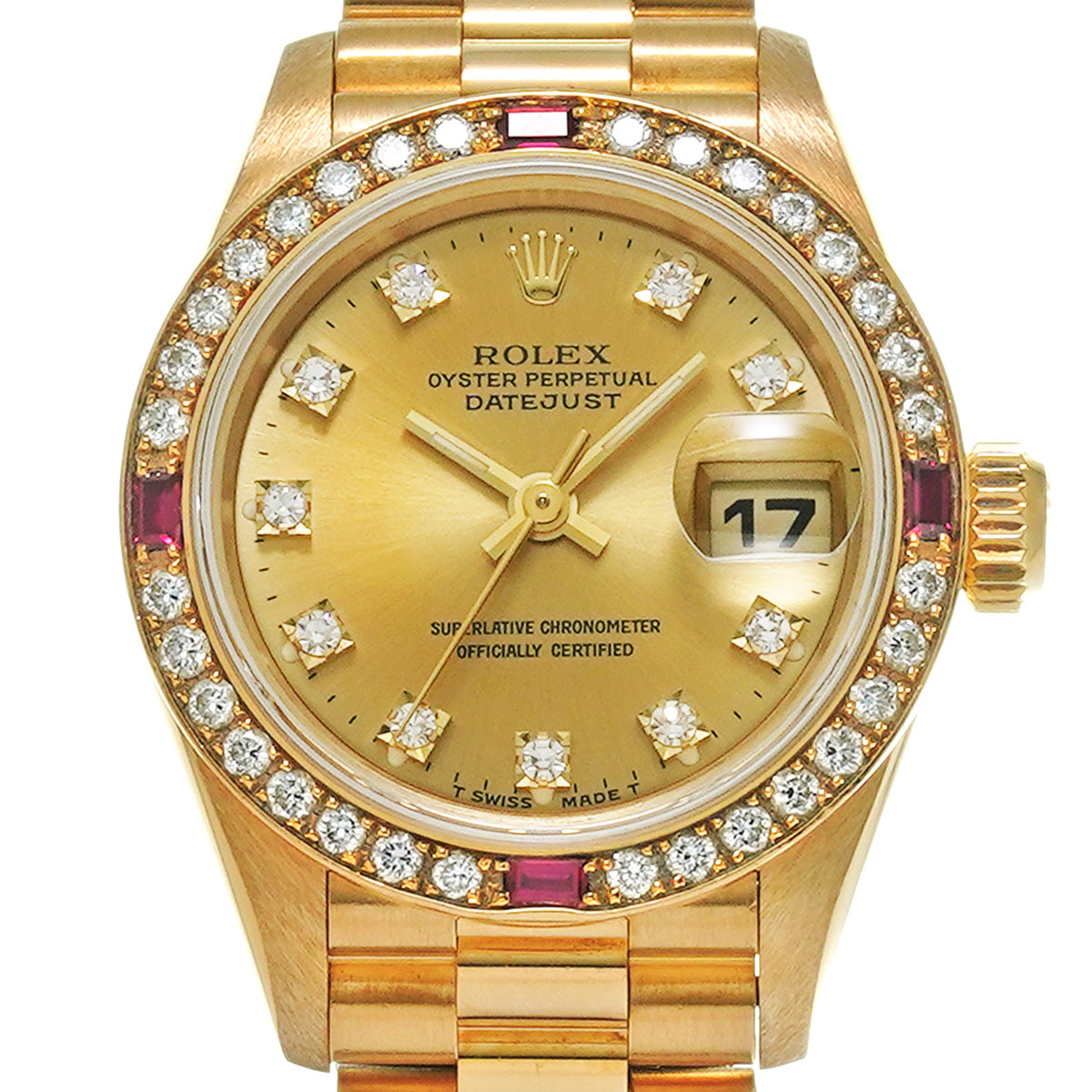 DATE JUST 69068G S (made around 1994) Champagne/Diamond ROLEX Ladies [Pre-Owned].