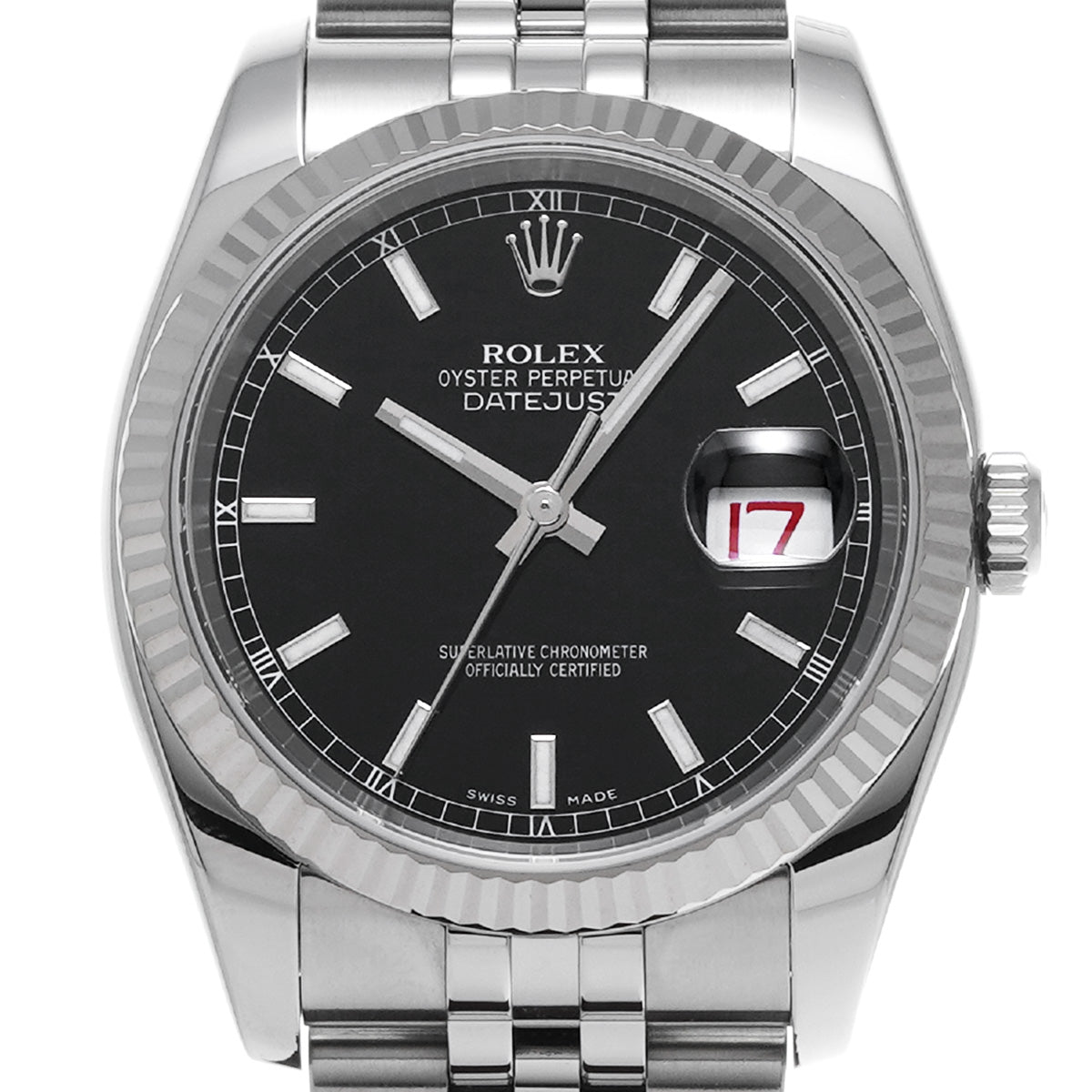 DATE JUST 116234 D (made around 2005) Black ROLEX Men's [Pre-Owned].