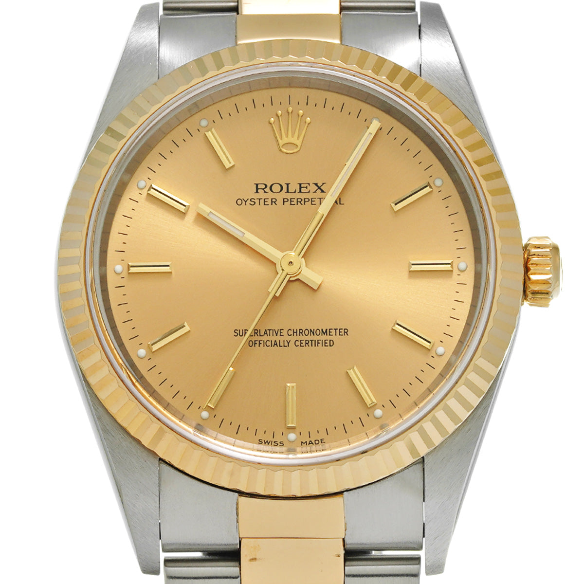 Oyster Perpetual 34 14233M P (made around 2000) Champagne ROLEX Men's [Pre-Owned].