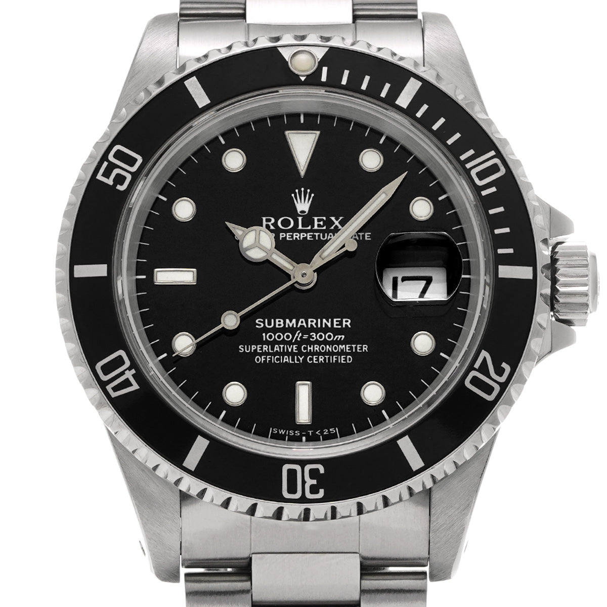 16610 Submariner Date W (manufactured circa 1995) Black ROLEX Men's [Pre-Owned].