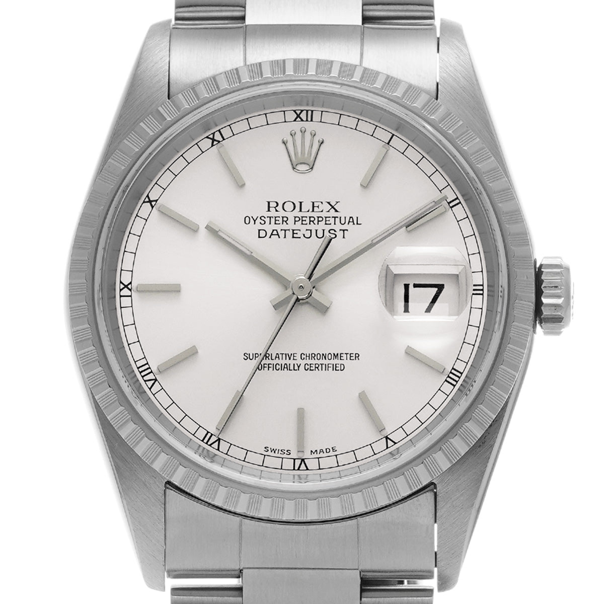 Datejust 16220 A (manufactured circa 1999) Silver ROLEX Men's [Pre-owned].