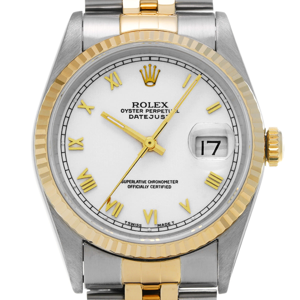 DATE JUST 16233 S (made around 1994) White ROLEX Men's [Pre-Owned].