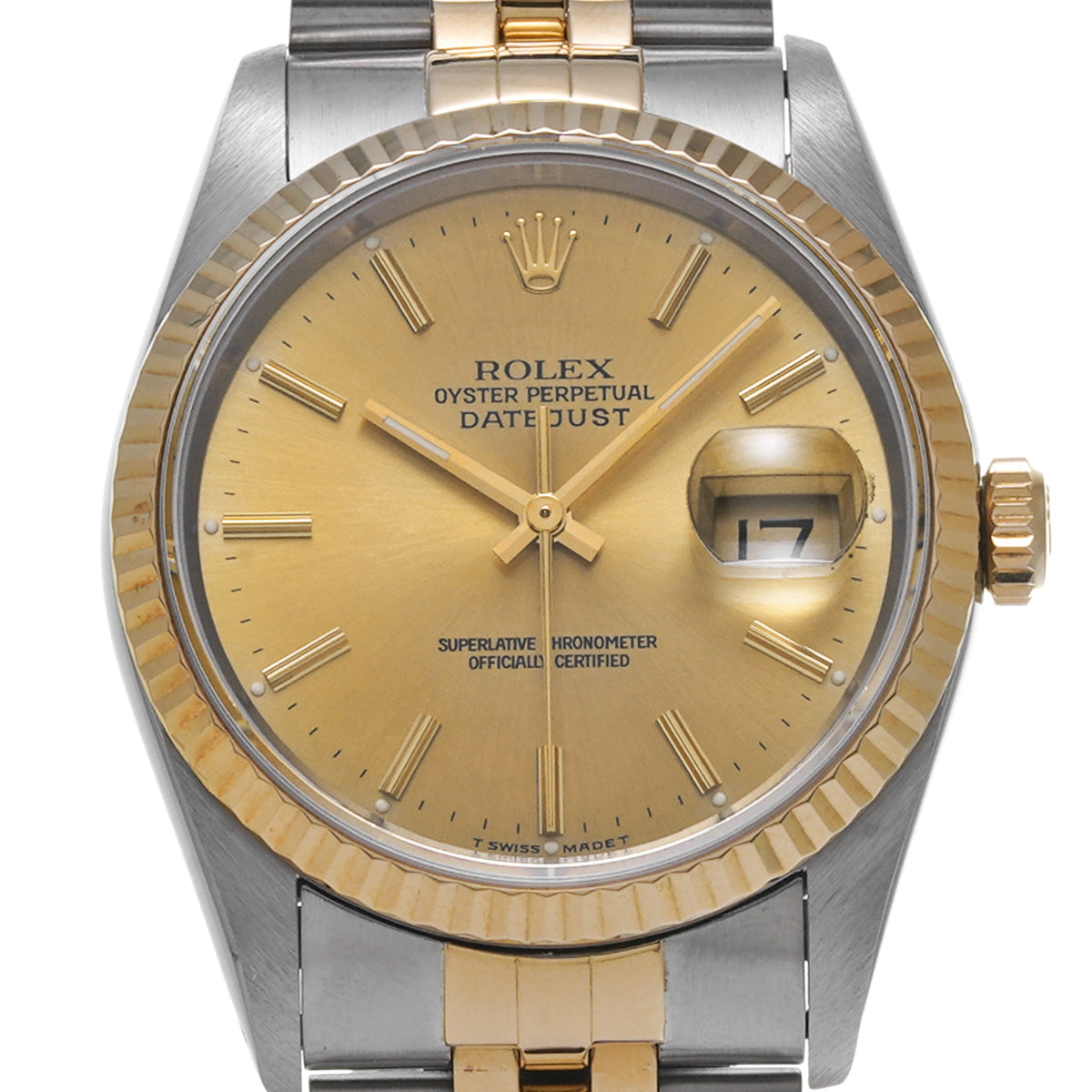 Datejust 16233 S (manufactured circa 1994) Champagne ROLEX Men's [Pre-Owned].