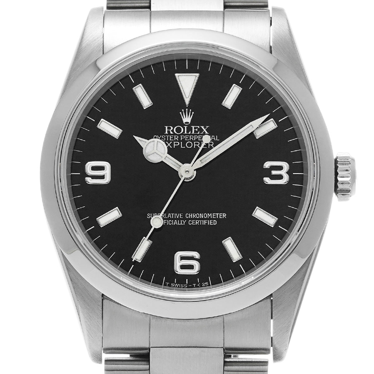 Explorer 14270 U (manufactured circa 1997) Black ROLEX Men's [Pre-Owned].