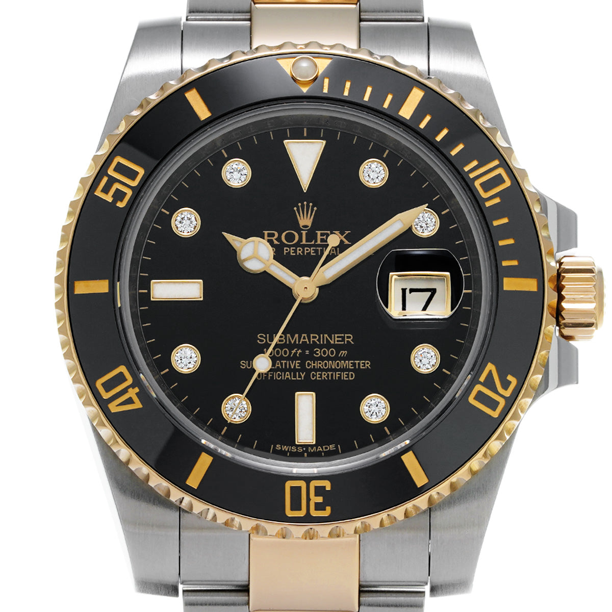 Submariner Date 116613GLN G No. (manufactured circa 2010) Black/Diamond ROLEX Men's [Pre-Owned].