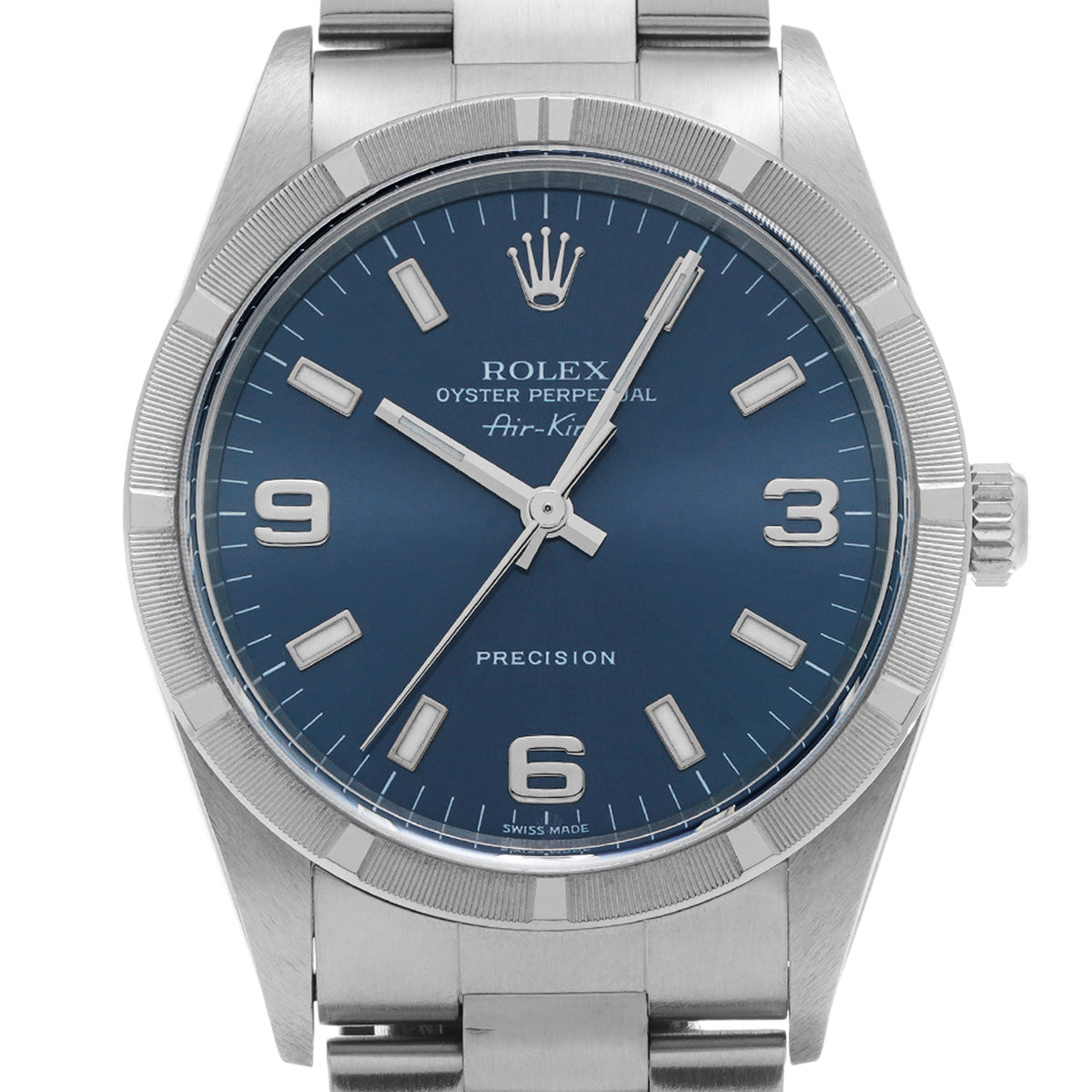 Air-King 14010 K (manufactured circa 2002) Blue ROLEX Men's [Pre-owned].