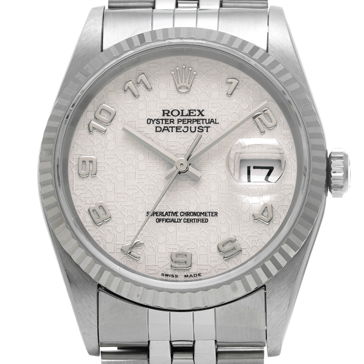 Datejust 16234 T (manufactured circa 1996) Ivory Computer ROLEX Men's [Pre-Owned].