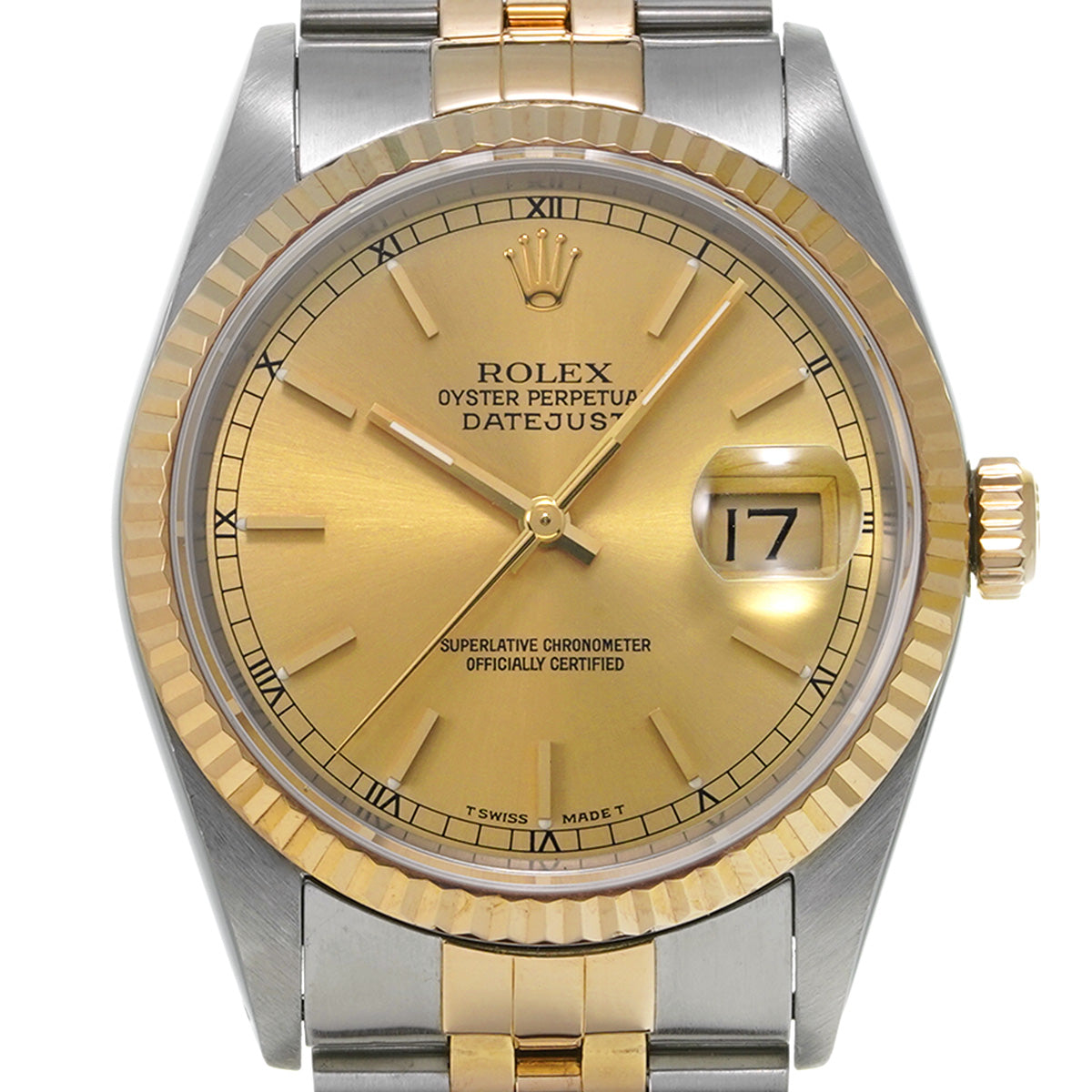 Datejust 16233 X (manufactured circa 1993) Champagne ROLEX Men's [Pre-Owned].