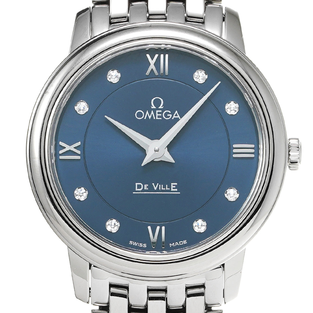 De Ville Prestige Quartz 424.10.27.60.53.001 Blue/Diamond OMEGA Ladies [New]