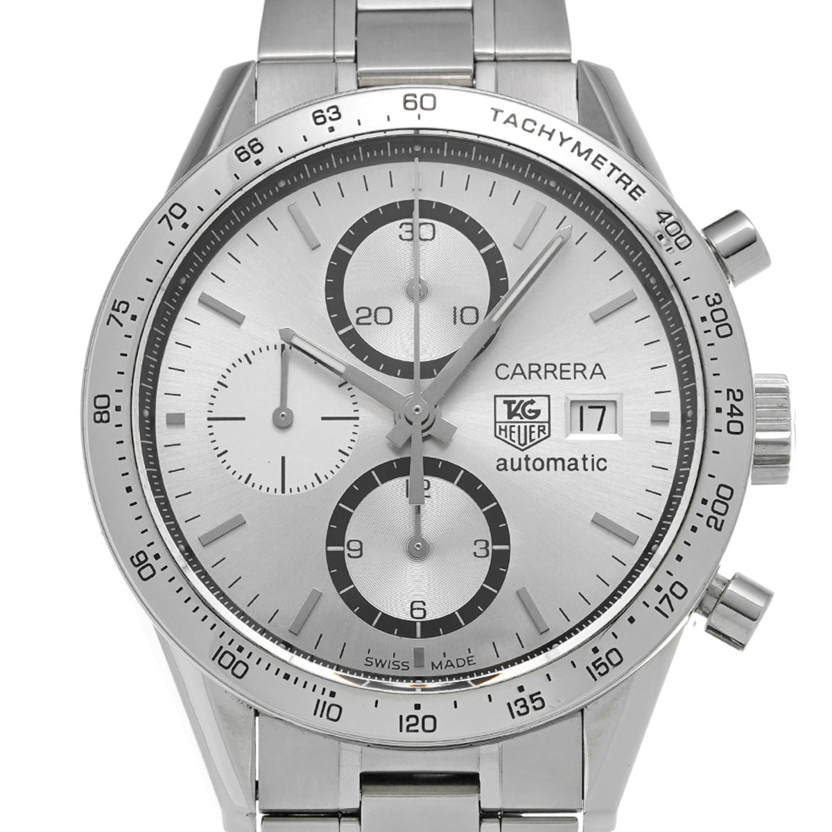 CARRERA Calibre 16 Chronograph Elegance CV2017.BA0786 Silver TAG HEUER Men's [Pre-Owned].