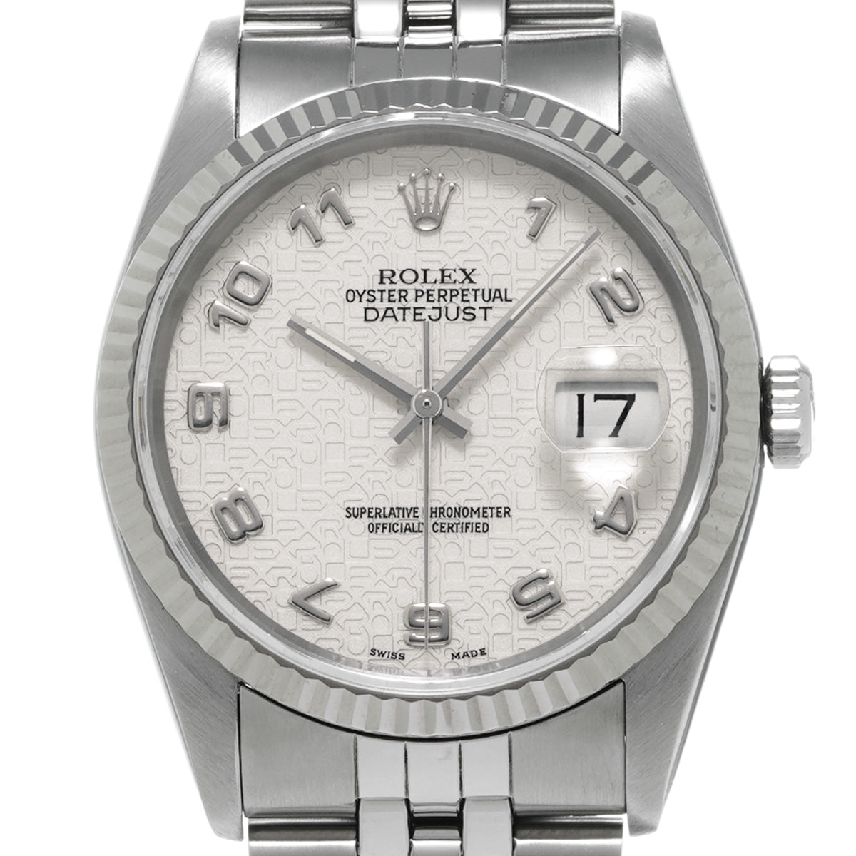 Datejust 16234 L (manufactured circa 1989) Ivory Computer ROLEX Men's [Pre-Owned].