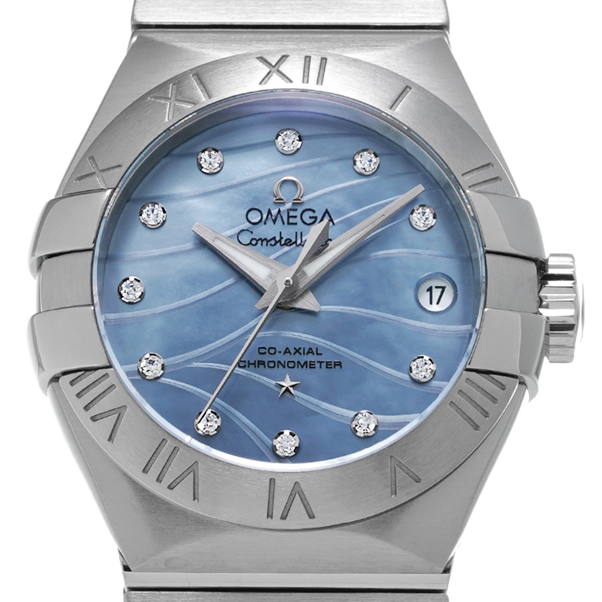 Constellation Co-Axial 123.10.27.20.57.001 Blue MOP/Diamond OMEGA Ladies [New]