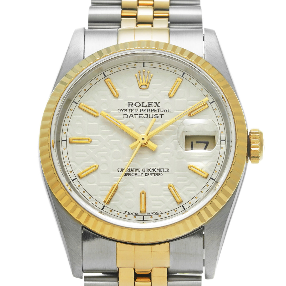 Datejust 16233 S (manufactured circa 1993) Ivory Computer ROLEX Men's [Pre-Owned].