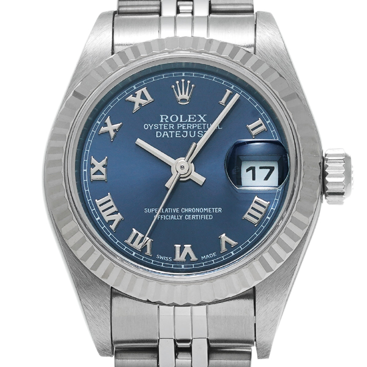 DATE JUST 79174 P (manufactured circa 2000) Blue ROLEX Ladies [Pre-Owned].