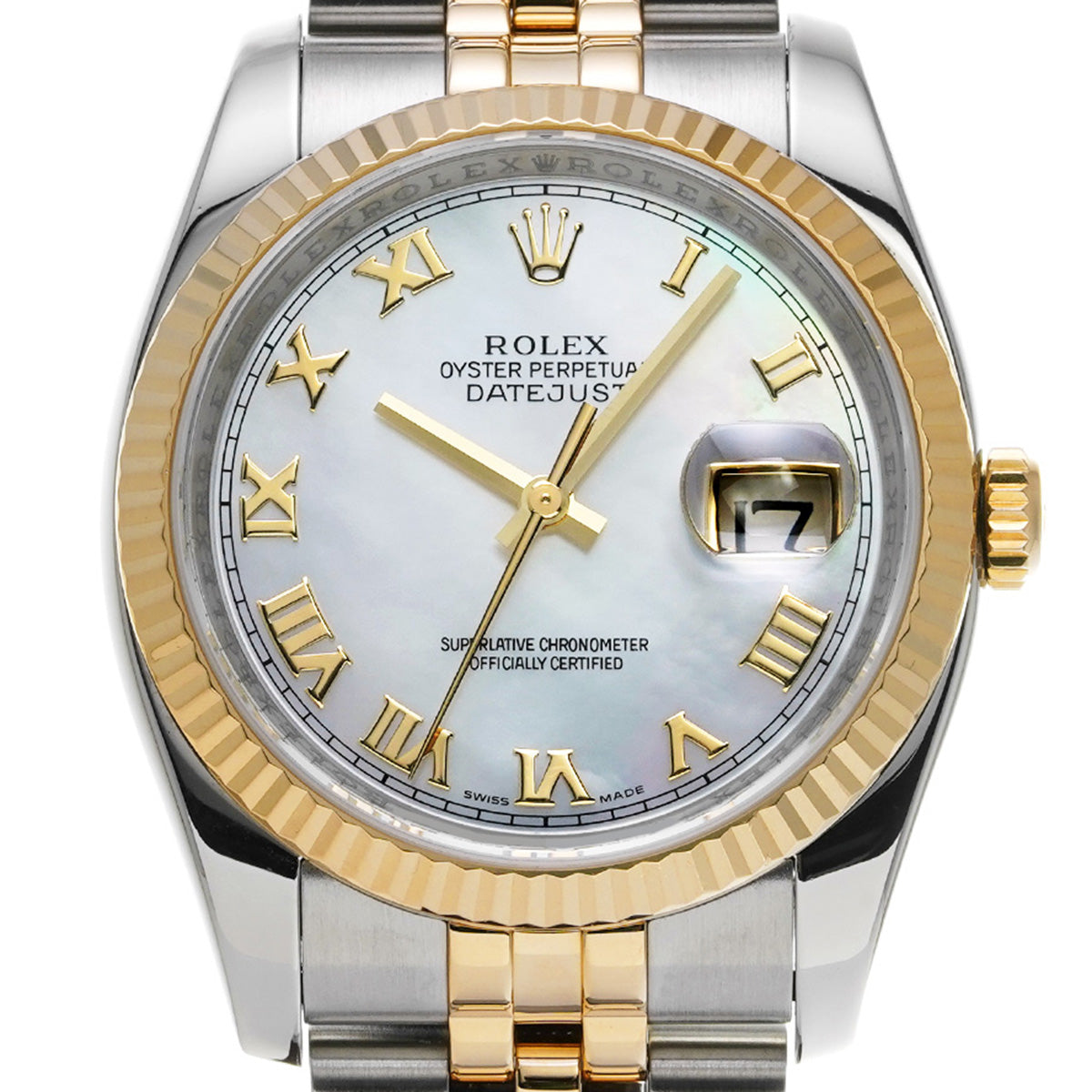 DATE JUST 116233NR M (made around 2007) White MOP ROLEX Men's [Pre-Owned].