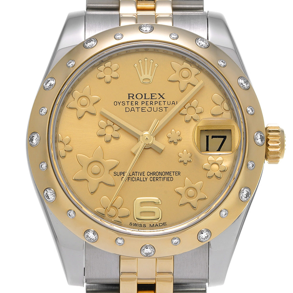 DATE JUST 31 178343 Random Serial Champagne Floral ROLEX Unisex [Pre-owned].