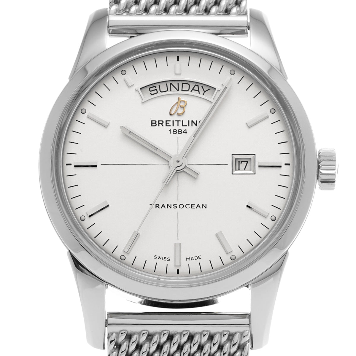 Transocean Day &amp; Date A4531012/G751 Silver BREITLING Men's [Pre-Owned].